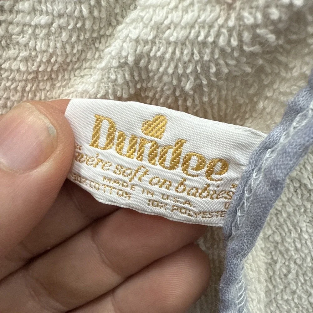 VTG Infant Dundee Towel Robe Disney Bath Made in USA